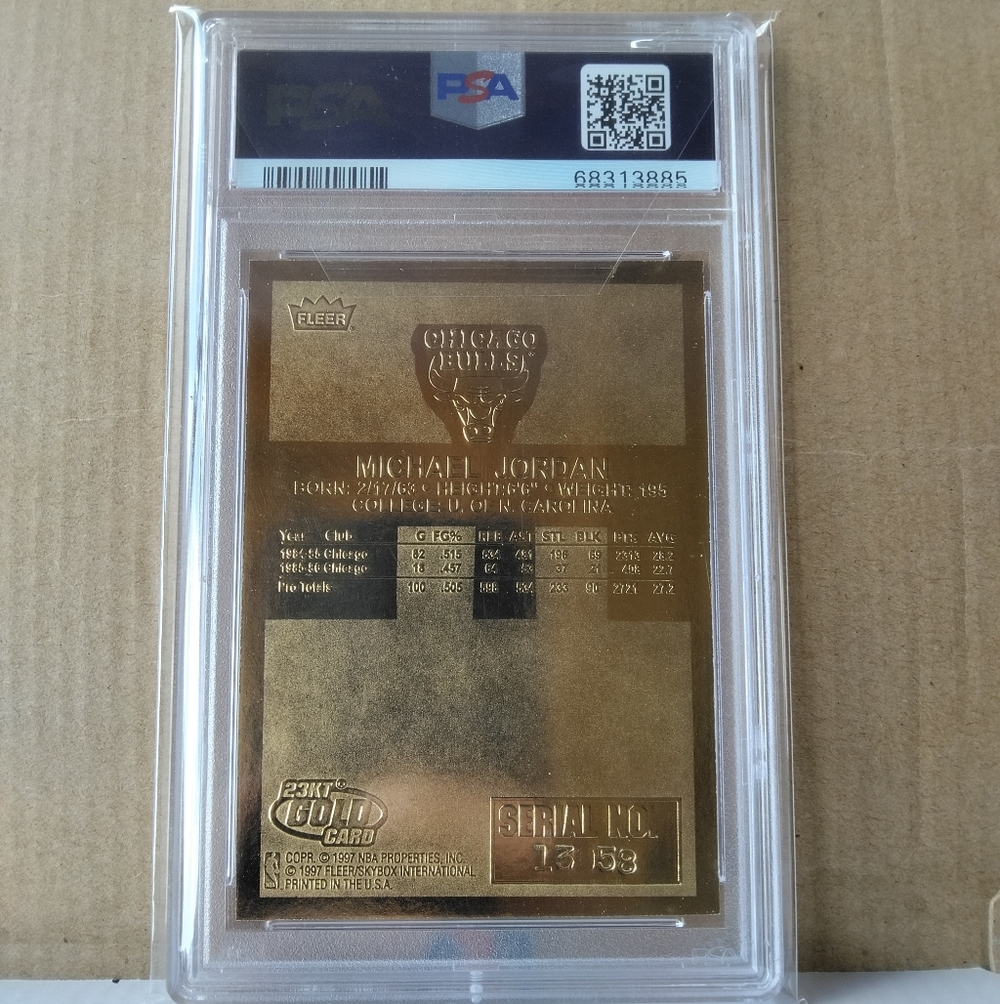🏀🏆Michael Jordan "23KT Gold - Black Signature 13058 Insert" Slab🏆🏀 - Picture 4 of 5